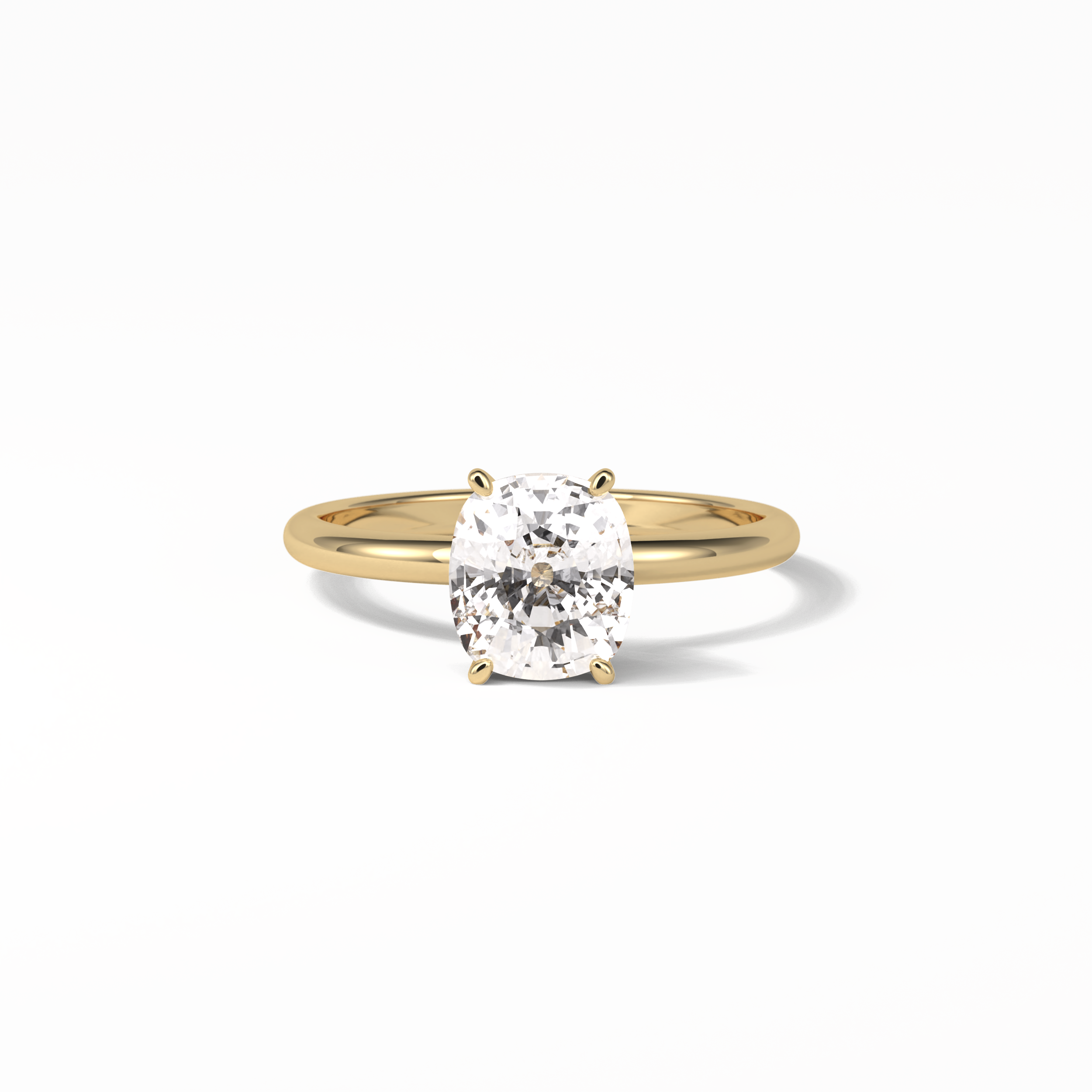 2.35 CT Elongated Cushion Cut Solitaire Style Moissanite Engagement Ring 8