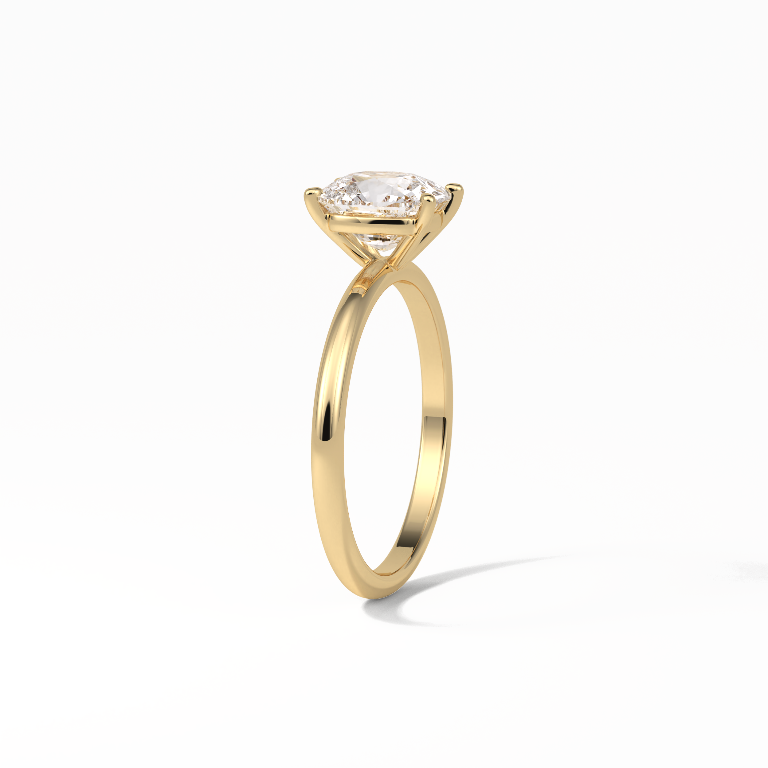 2.35 CT Elongated Cushion Cut Solitaire Style Moissanite Engagement Ring 12