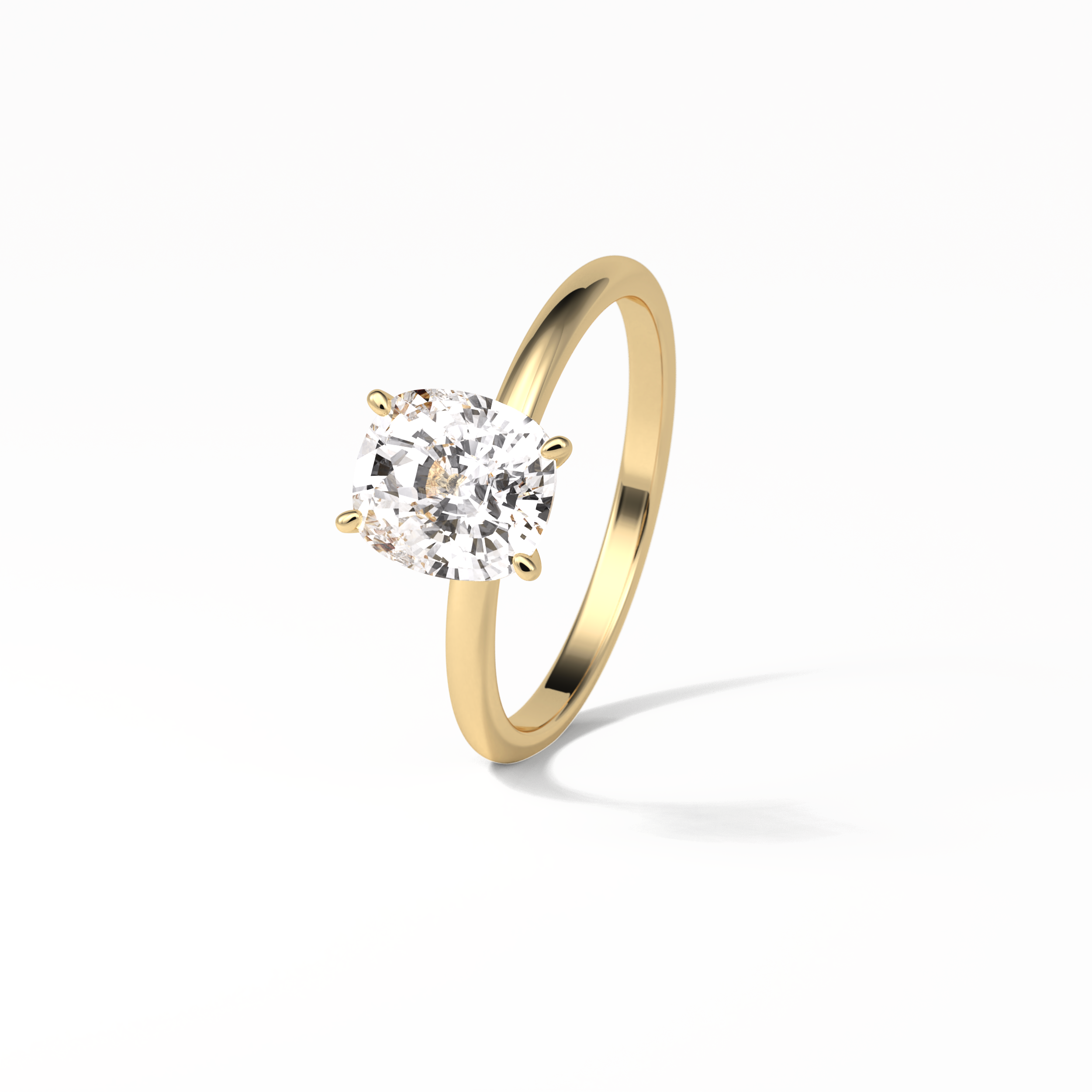 2.35 CT Elongated Cushion Cut Solitaire Style Moissanite Engagement Ring 13