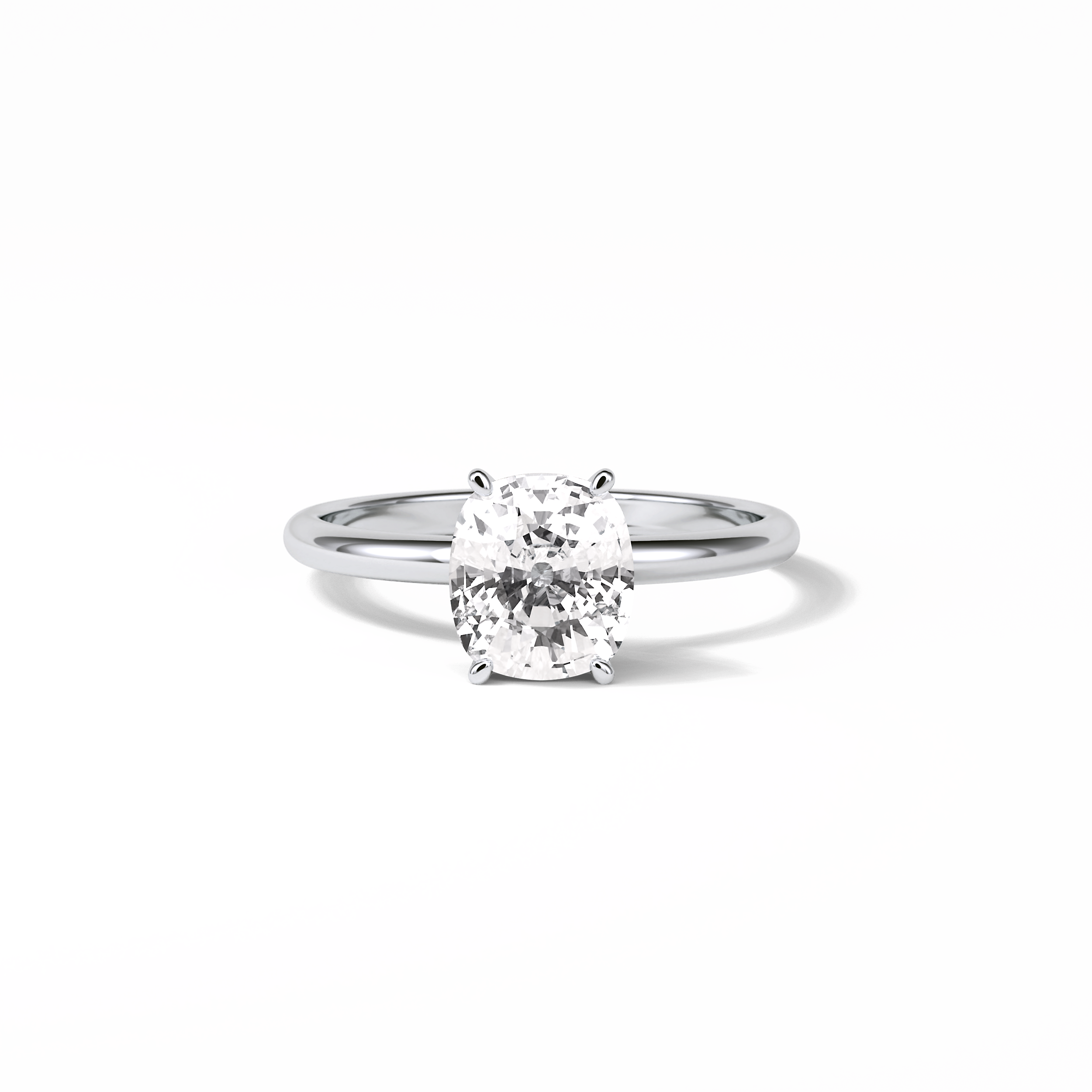 2.35 CT Elongated Cushion Cut Solitaire Style Moissanite Engagement Ring 1