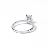 2.35 CT Elongated Cushion Cut Solitaire Style Moissanite Engagement Ring 4