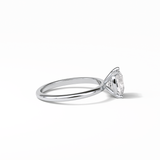2.35 CT Elongated Cushion Cut Solitaire Style Moissanite Engagement Ring 7