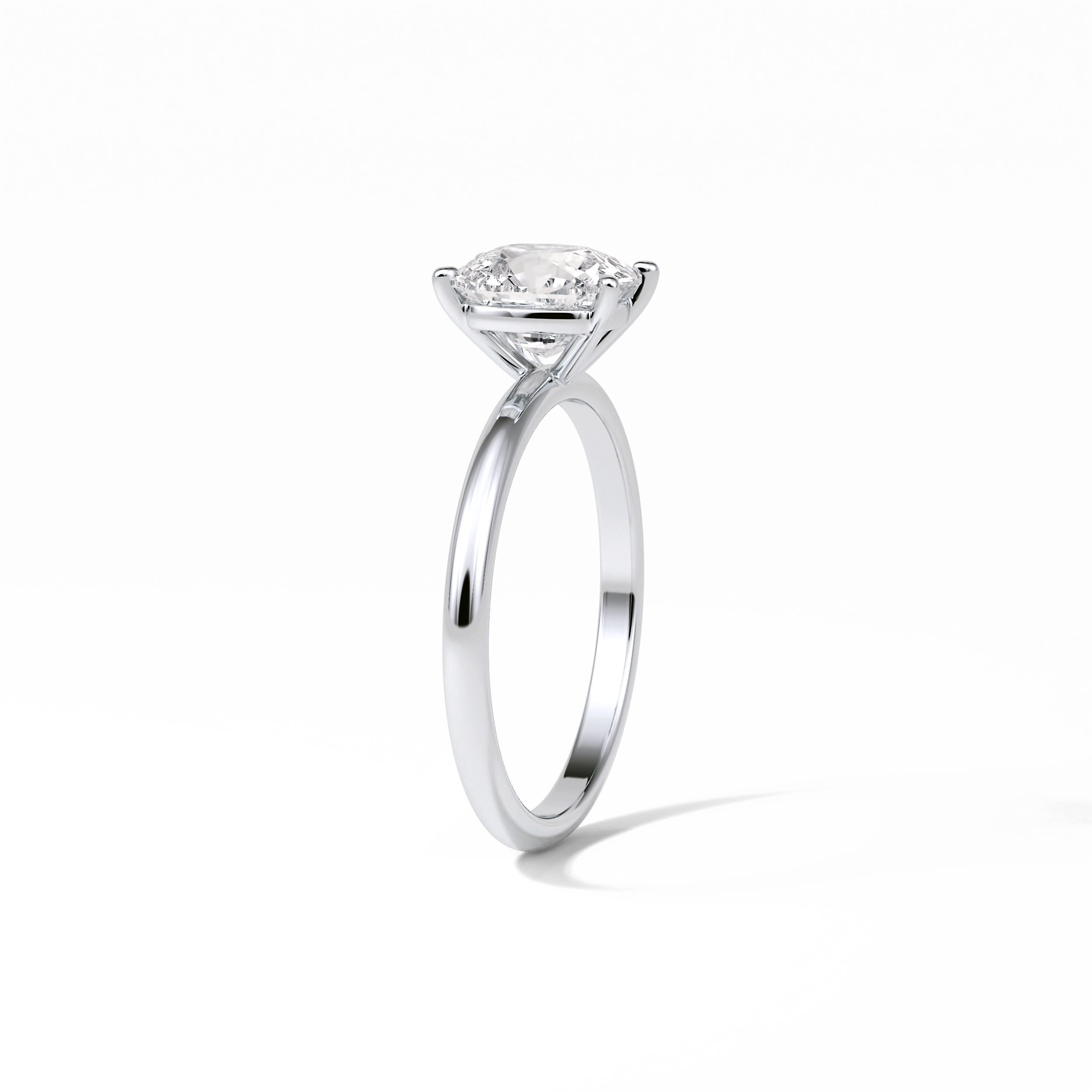 2.35 CT Elongated Cushion Cut Solitaire Style Moissanite Engagement Ring 6