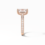 3.24 CT Emerald Cut Pave Style Moissanite Engagement Ring 16