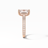 3.24 CT Emerald Cut Pave Style Moissanite Engagement Ring 16