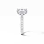 3.24 CT Emerald Cut Pave Style Moissanite Engagement Ring 3