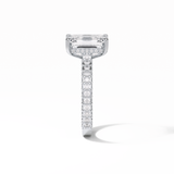 3.24 CT Emerald Cut Pave Style Moissanite Engagement Ring 3