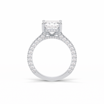 3.24 CT Emerald Cut Pave Style Moissanite Engagement Ring 6