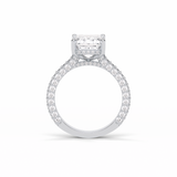 3.24 CT Emerald Cut Pave Style Moissanite Engagement Ring 6