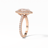 1.58 CT Marquise Cut Pave And Halo Style Moissanite Engagement Ring 19