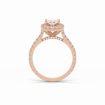 1.58 CT Marquise Cut Pave And Halo Style Moissanite Engagement Ring 21