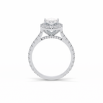 1.58 CT Marquise Cut Pave And Halo Style Moissanite Engagement Ring 7