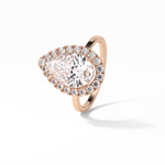 3.10 CT Pear Cut Pave And Halo Style Moissanite Engagement Ring 21