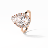 3.10 CT Pear Cut Pave And Halo Style Moissanite Engagement Ring 21