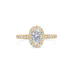 0.7 CT Oval Halo CVD F/VS1 Diamond Engagement Ring 5