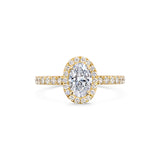 0.7 CT Oval Halo CVD F/VS1 Diamond Engagement Ring 5