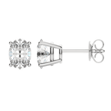 0.50 CT-2.0 CT Oval Solitaire CVD F/VS Diamond Earrings 3
