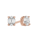 0.50 CT-2.0 CT Oval Solitaire CVD F/VS Diamond Earrings 6
