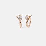 0.6 TCW Oval Lab Grown Diamond Hoop Earrings