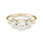 1 CT Oval Cluster CVD F/VS1 Diamond Engagement Ring 7