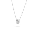 0.55 CT Round Halo CVD F/VS Diamond Necklace 3
