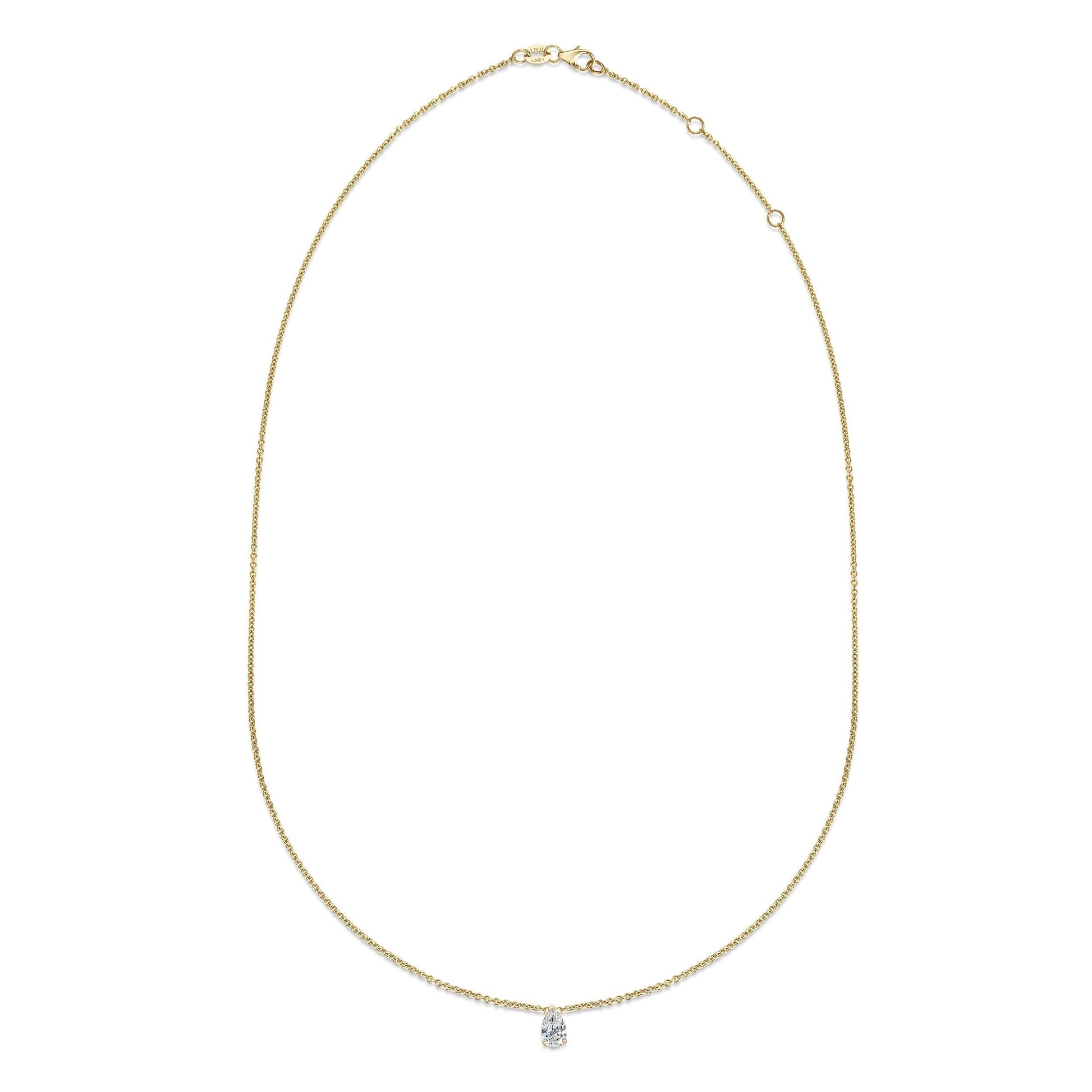 0.30 CT Pear Solitaire CVD F/VS Diamond Necklace 5