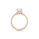 2 CT Pear Cut Pave CVD F/VS1 Diamond Engagement Ring 12