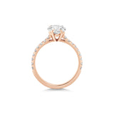 2 CT Pear Cut Pave CVD F/VS1 Diamond Engagement Ring 12