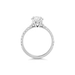 2 CT Pear Cut Pave CVD F/VS1 Diamond Engagement Ring 4