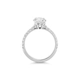 2 CT Pear Cut Pave CVD F/VS1 Diamond Engagement Ring 4