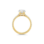2 CT Pear Cut Pave CVD F/VS1 Diamond Engagement Ring 7