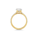 2 CT Pear Cut Pave CVD F/VS1 Diamond Engagement Ring 7