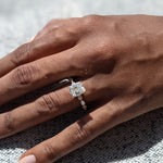 2.04 CT Cushion Cut Pave CVD G/VS2 Diamond Engagement Ring 5