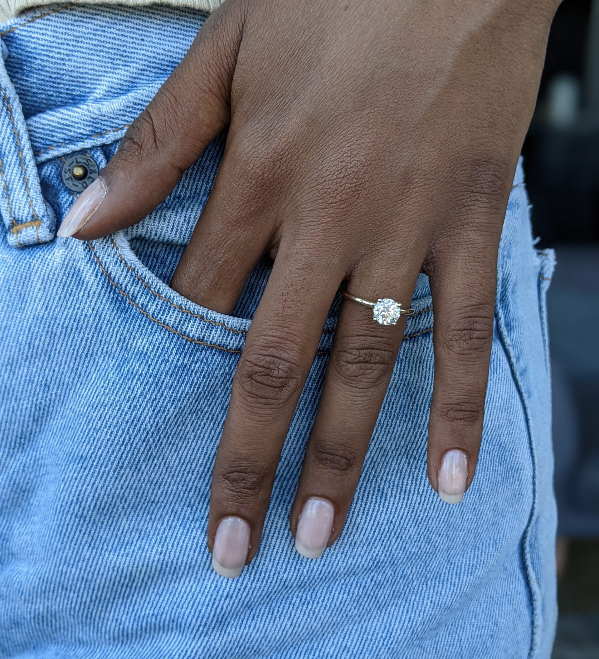 Round Hidden Halo Lab Grown Diamond Engagement Ring