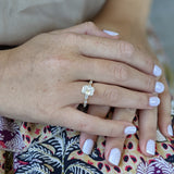 2.04 CT Cushion Cut Pave CVD G/VS2 Diamond Engagement Ring 4