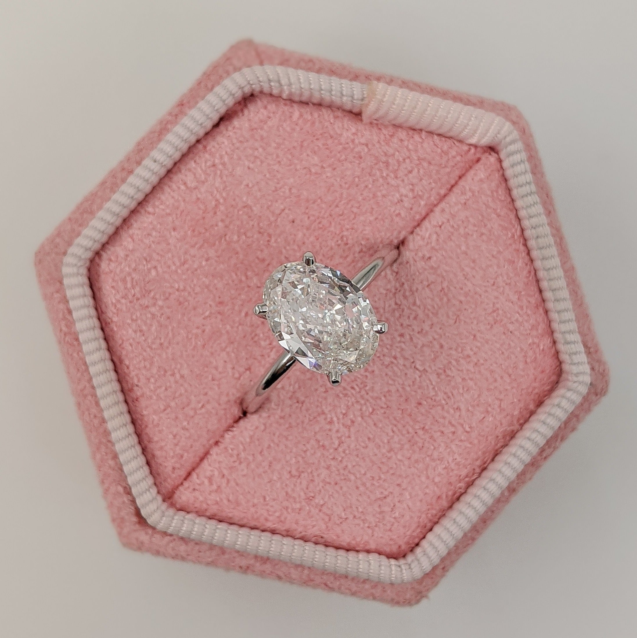 Oval Solitaire Lab Grown Diamond Engagement Ring
