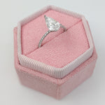 1.7 CT Pear Cut Pave CVD G/VS2 Diamond Engagement Ring 5