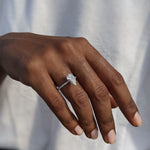 1.7 CT Pear Cut Pave CVD G/VS2 Diamond Engagement Ring 9