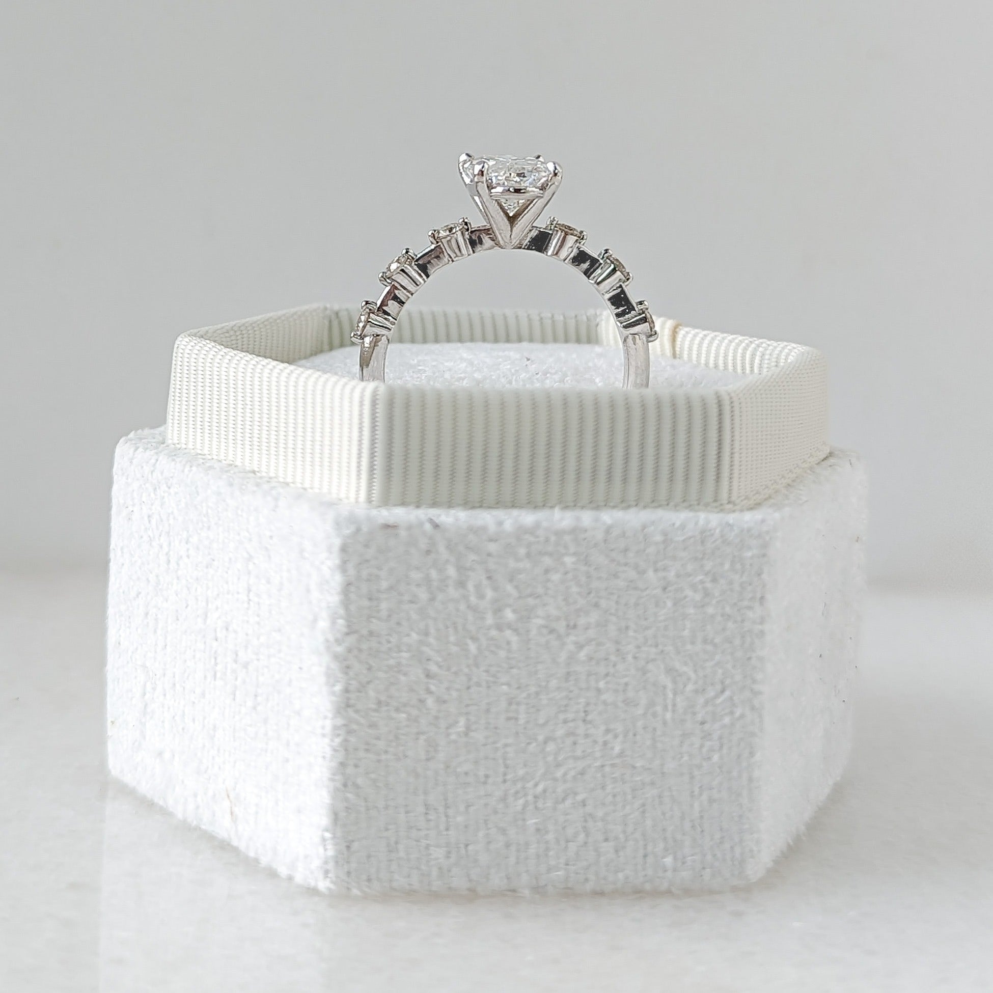 2.01 CT Oval Cut Pave CVD F/VS1 Diamond Engagement Ring 3