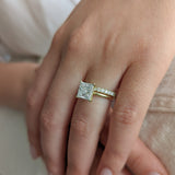 2.56 CT Princess Solitaire CVD G-VS2 Diamond Engagement Ring 2