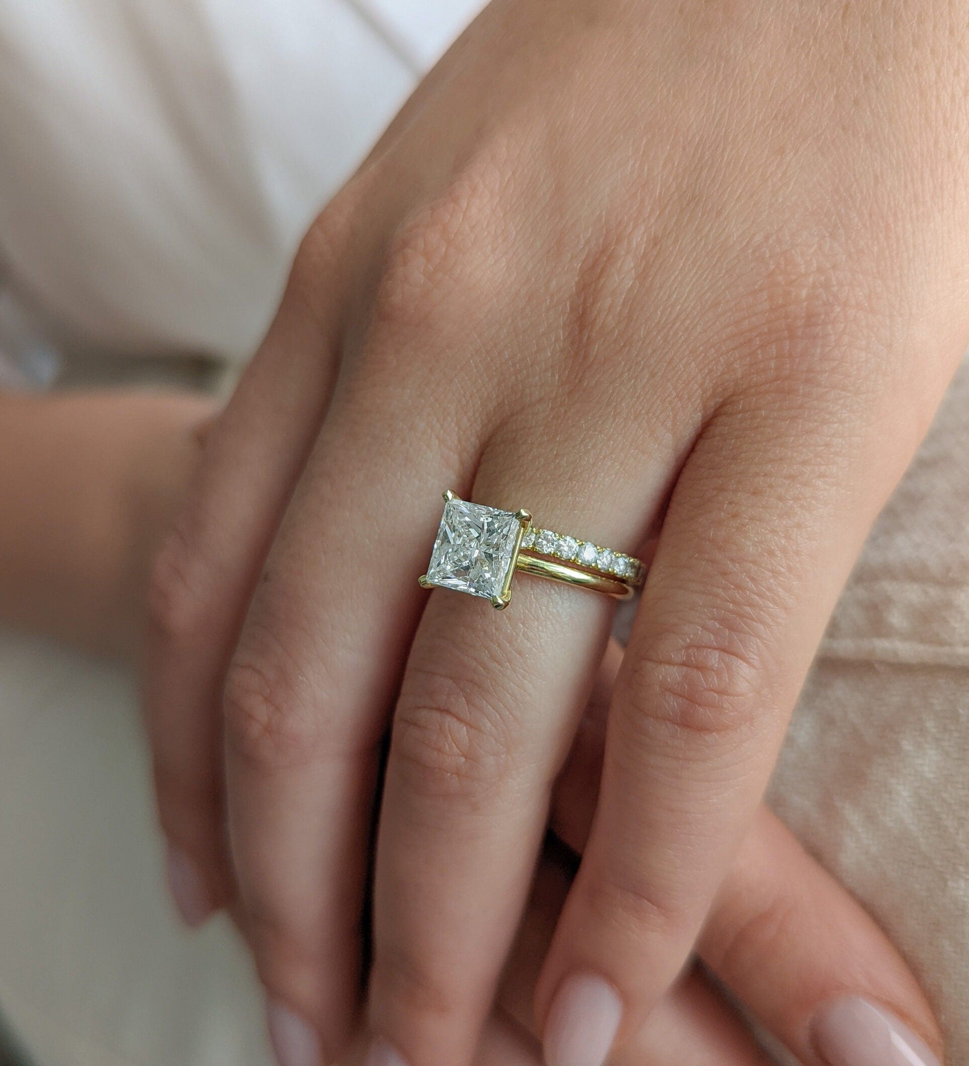 Princess Solitaire Lab Grown Diamond Engagement Ring
