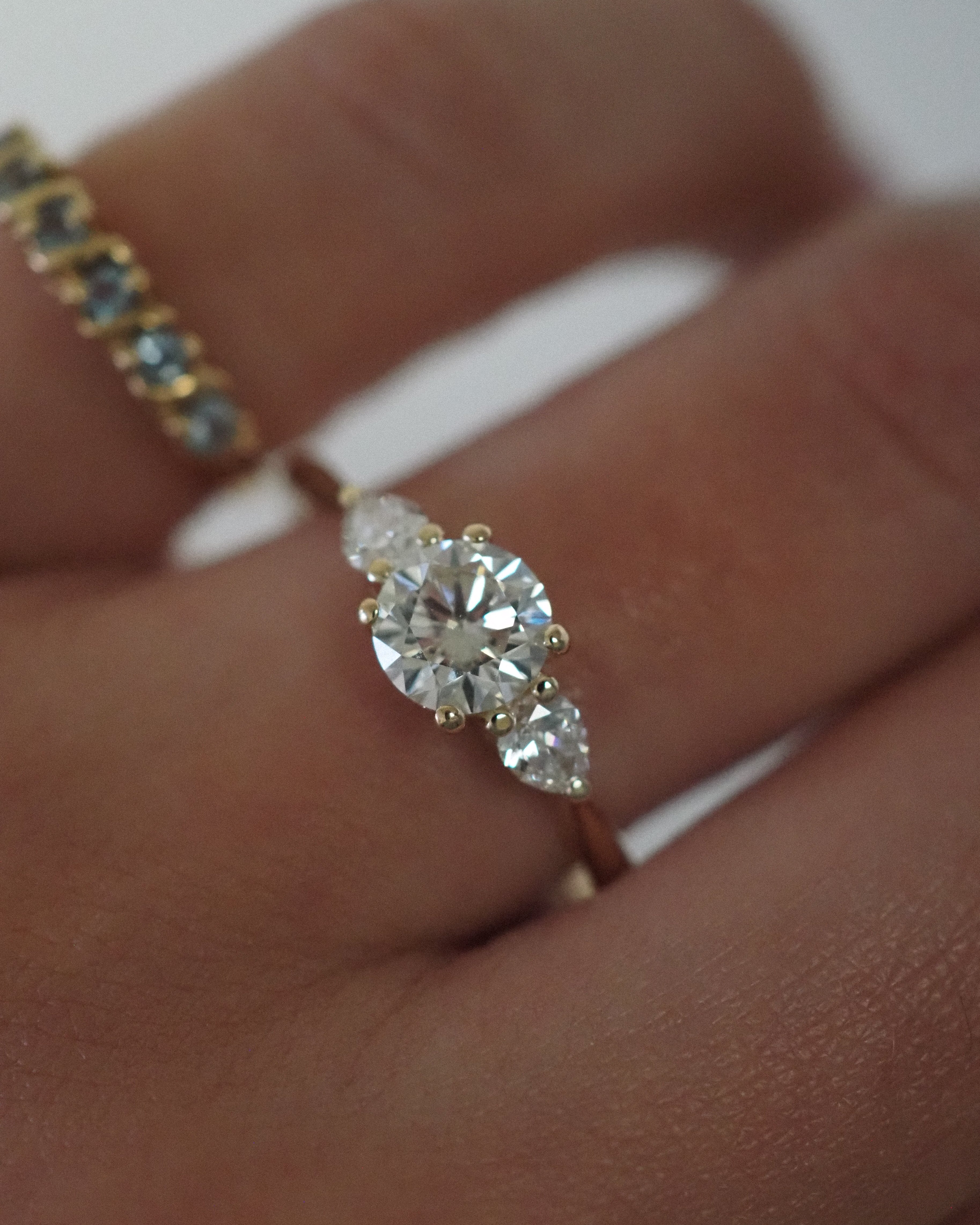2 CT Round Halo & Pave Lab Grown Diamond Engagement Ring
