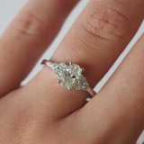 2 CT Round Halo & Pave Lab Grown Diamond Engagement Ring