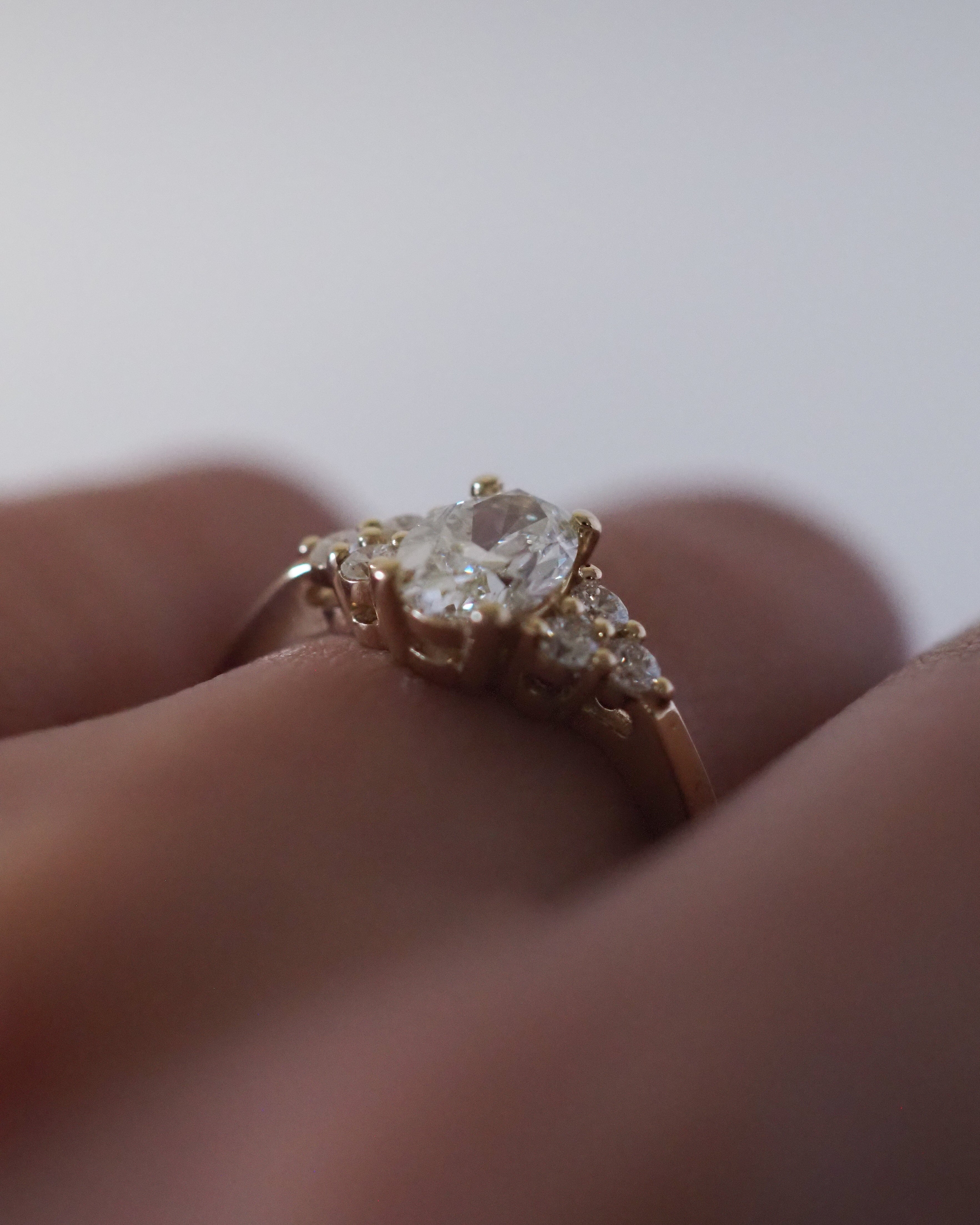 2 CT Round Halo & Pave Lab Grown Diamond Engagement Ring