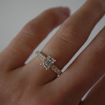 2 CT Round Halo & Pave Lab Grown Diamond Engagement Ring