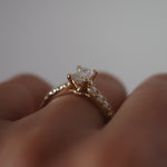2 CT Round Halo & Pave Lab Grown Diamond Engagement Ring
