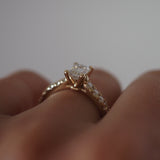 2 CT Round Halo & Pave Lab Grown Diamond Engagement Ring