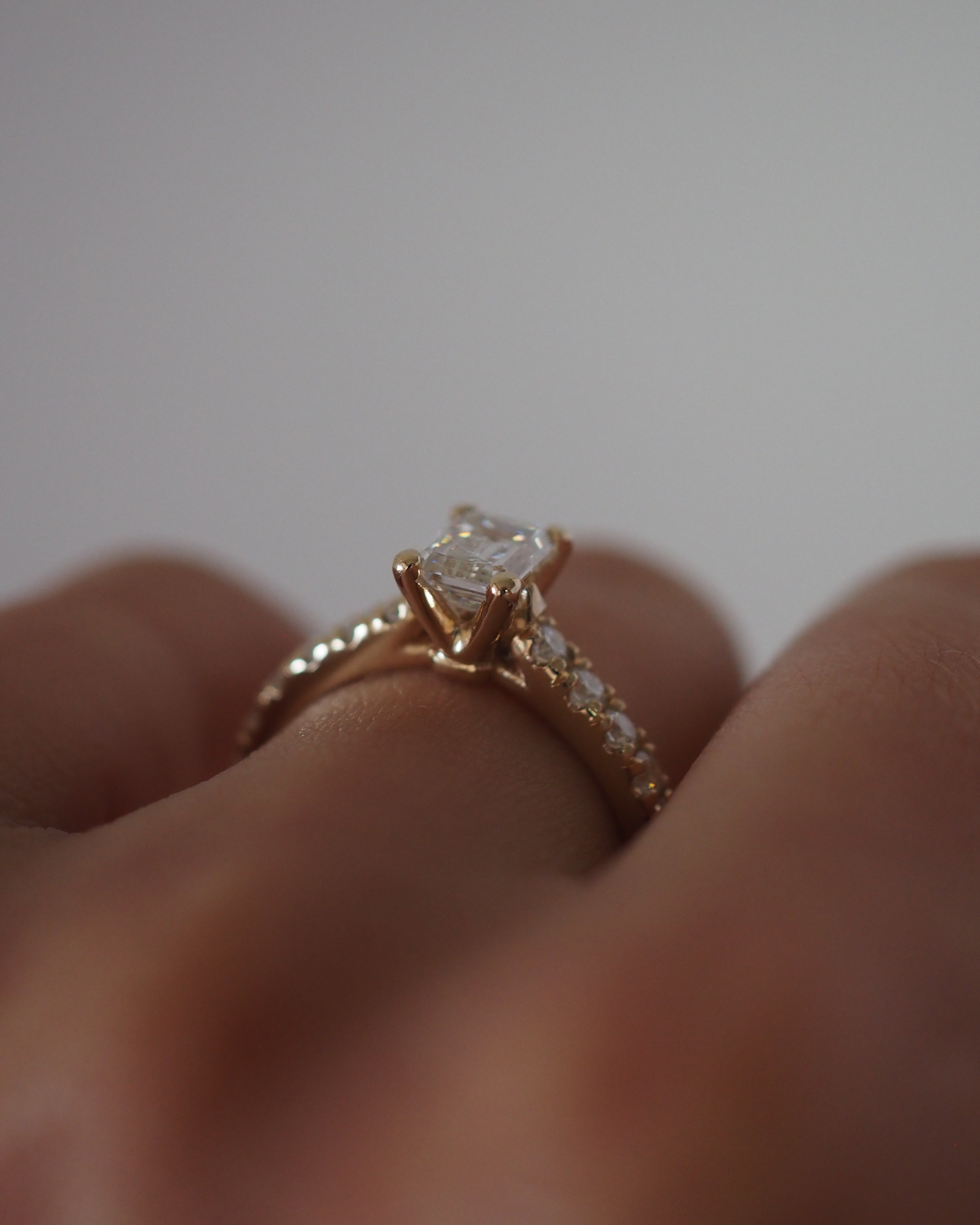 2 CT Round Halo & Pave Lab Grown Diamond Engagement Ring