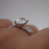 2 CT Round Halo & Pave Lab Grown Diamond Engagement Ring