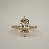2 CT Round Halo & Pave Lab Grown Diamond Engagement Ring